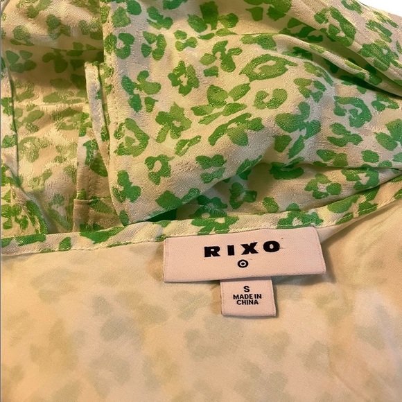 Rixo x Target Leopard Animal Print Colorful Ruffle Front Sleeveless Midi Dress - Picture 8 of 9